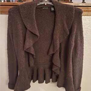 Moda International Textured Brown Cardigan